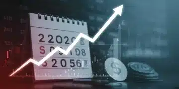 Graph showing rising interest rates with 2025 highlighted, symbolizing potential economic shifts.