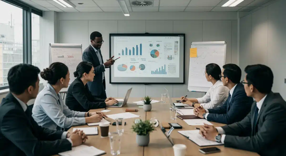 Business leaders collaborating on strategic planning to navigate economic challenges.