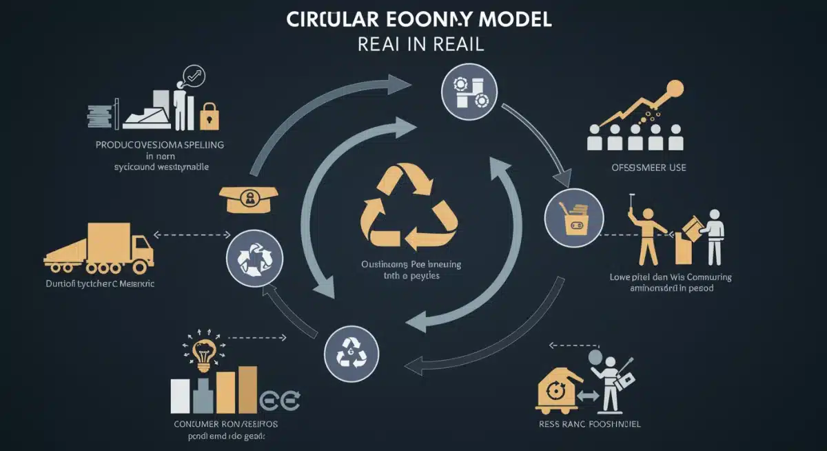 Infographic depicting the circular economy model for sustainable retail.