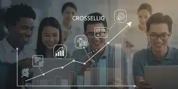 Illustration of cross-selling and upselling strategies boosting customer lifetime value