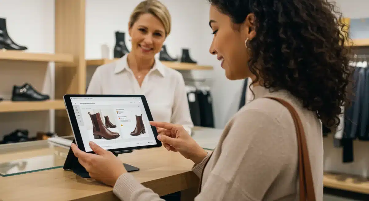 Customer receiving personalized product recommendation