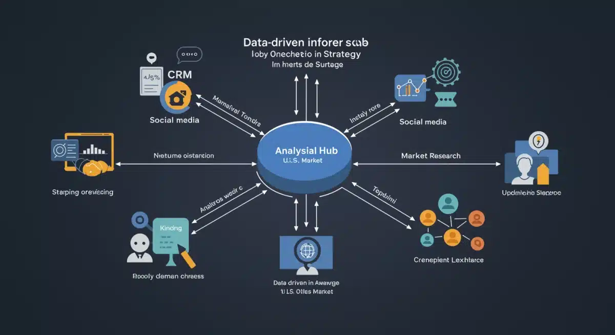 Data integration and analytics flow for U.S. sales strategy.