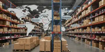 Supply Chain Reshaping: US Retailer Inventory in Early 2025 Global supply chain network impacting US retail inventory levels in 2025