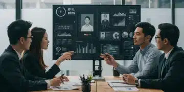 Sales team analyzing customer data for personalized strategies