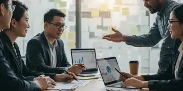 Sales team collaborating on strategies to overcome objections