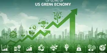 Infographic showing growth in US green economy and sustainable product demand
